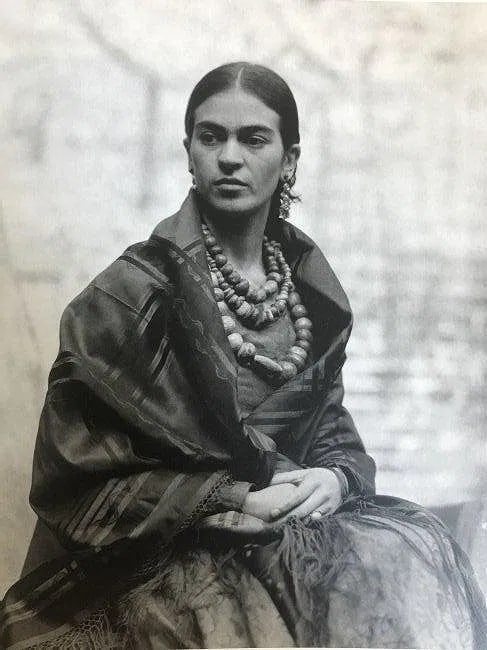 EDWARD WESTON (1886-1958): Frida Kahlo Printed in colors mounted on archival board 9 1/2" x 7"