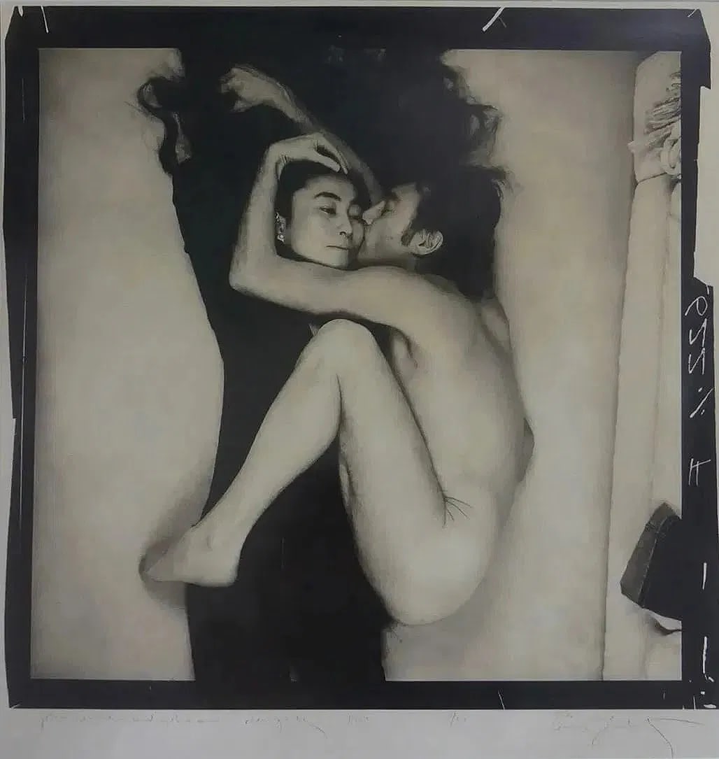 ANNIE LEIBOVITZ (B. 1949): John Lennon and Yoko Ono, 19" x 18"