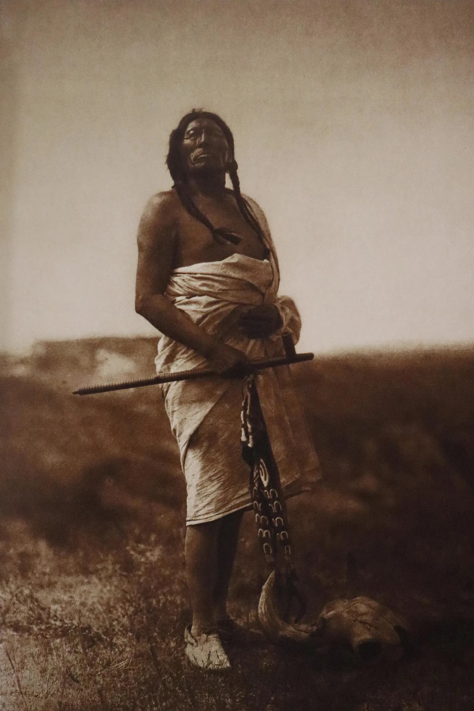 EDWARD CURTIS (1868-1952): Untitled Printed in colors mounted on archival board 10 1/2" x 7"