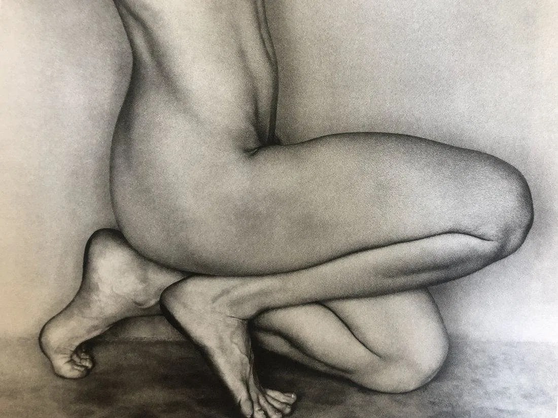 EDWARD WESTON (1886-1958): Nude Printed in colors mounted on archival board 7 1/2" x 9 1/2"