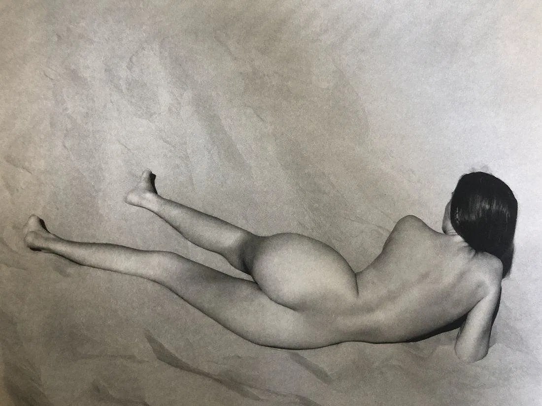 EDWARD WESTON (1886-1958): Nude Printed in colors mounted on archival board 7 1/2 " x 8 1/2"