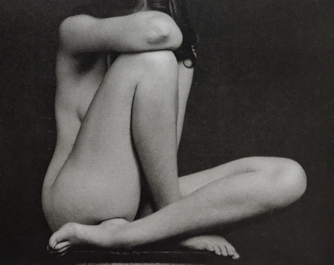 EDWARD WESTON (1886-1958): Nude Printed in colors mounted on archival board 3 1/ 2" x 4 1/2"
