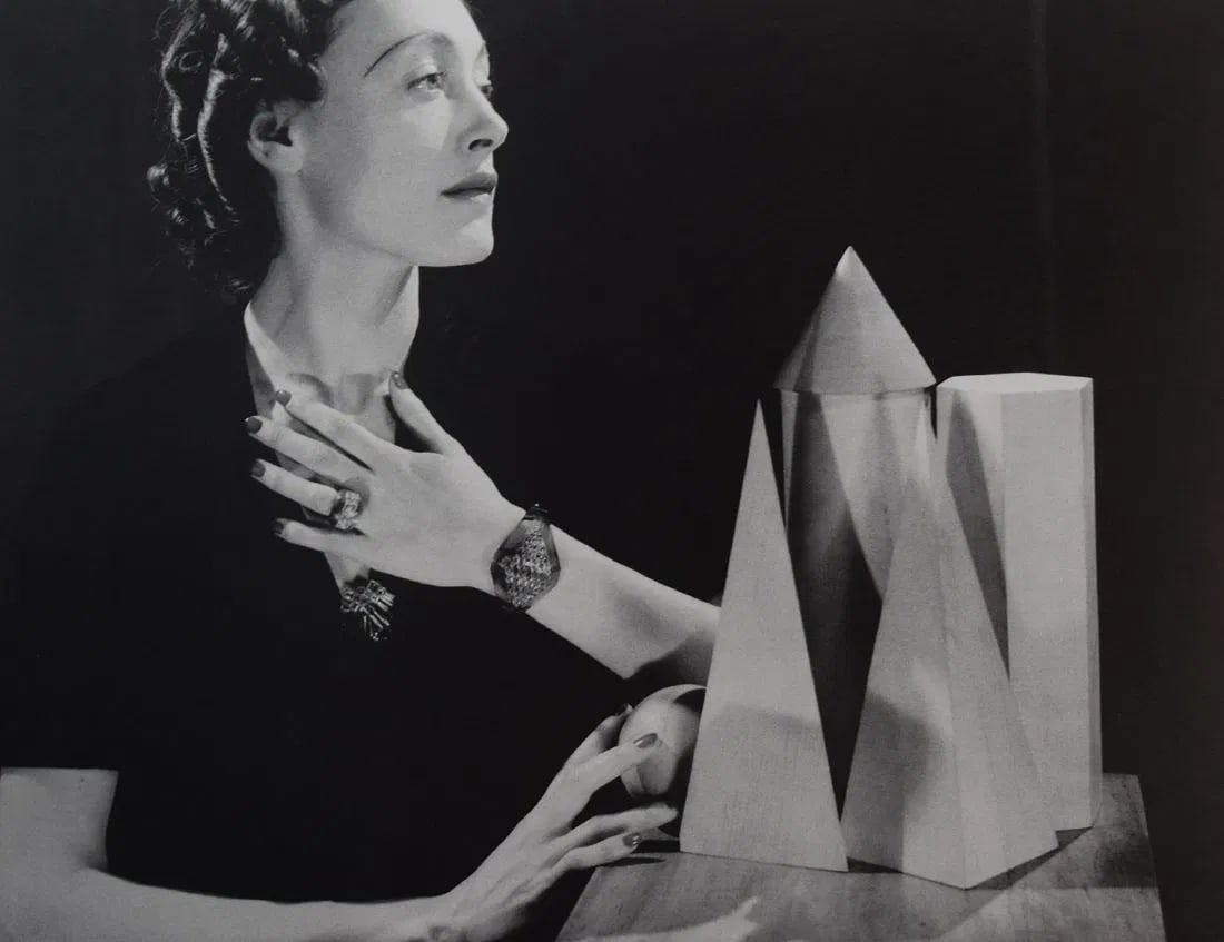 MAN RAY (1890-1976): Jewelry and Geometrical Objects Printed in colors mounted on archival board 8" x 10 1/4"