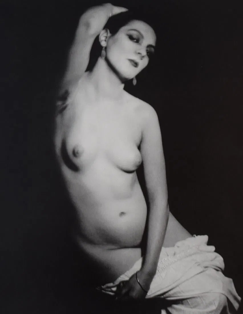 MAN RAY (1890-1976): KiKi Printed in colors mounted on archival board 10 1/4" x 8 1/8"