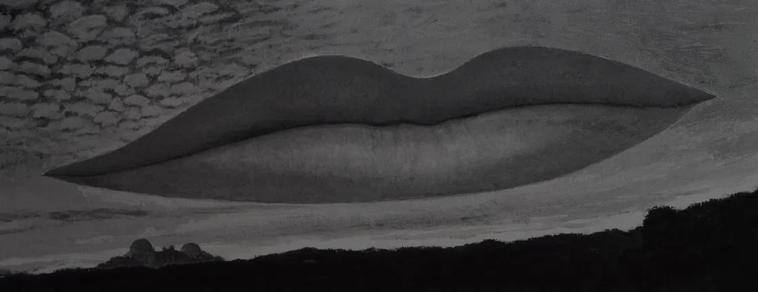 MAN RAY (1890-1976): A Lheure de lobervatoire, Printed in colors mounted on archival board 4" x 10 3/8"