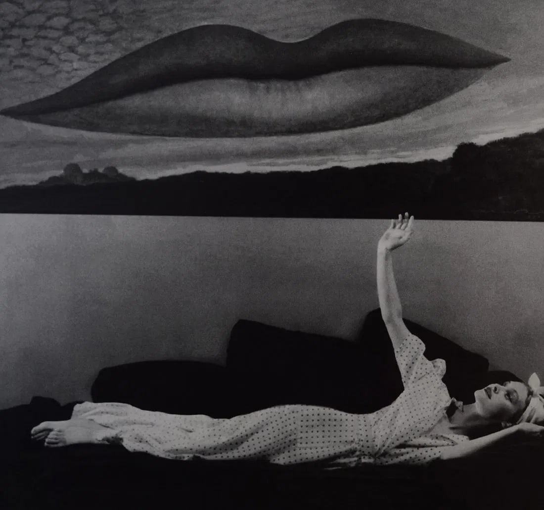 MAN RAY (1890-1976): A Lheure de lobervatoire, Printed in colors mounted on archival board 7 3/4" x 8 1/4"