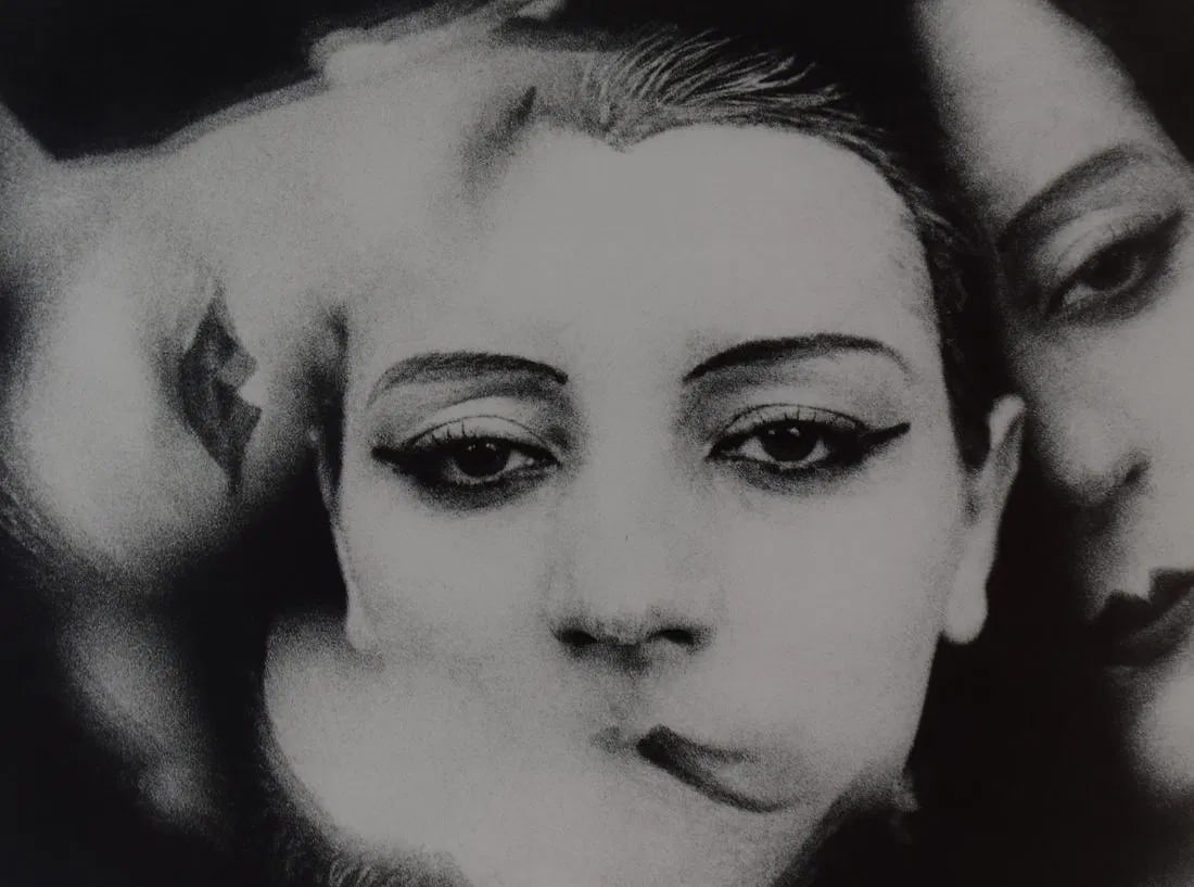 MAN RAY (1890-1976): Kiki, Printed in colors mounted on archival board 10 3/8" x 7 1/8"