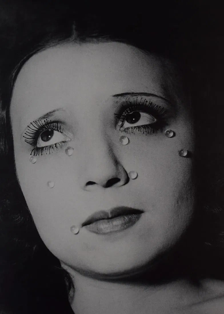 MAN RAY (1890-1976): Larmes Printed in colors mounted on archival board 10 3/8 " x 7 3/4"