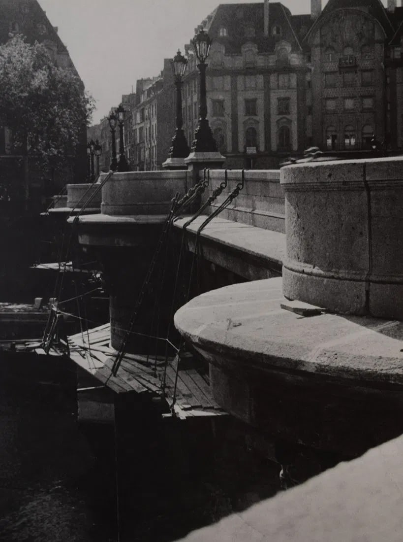 MAN RAY (1890-1976): Le Pont Neuf Printed in colors mounted on archival board 10 3/8" x 7 1/2"