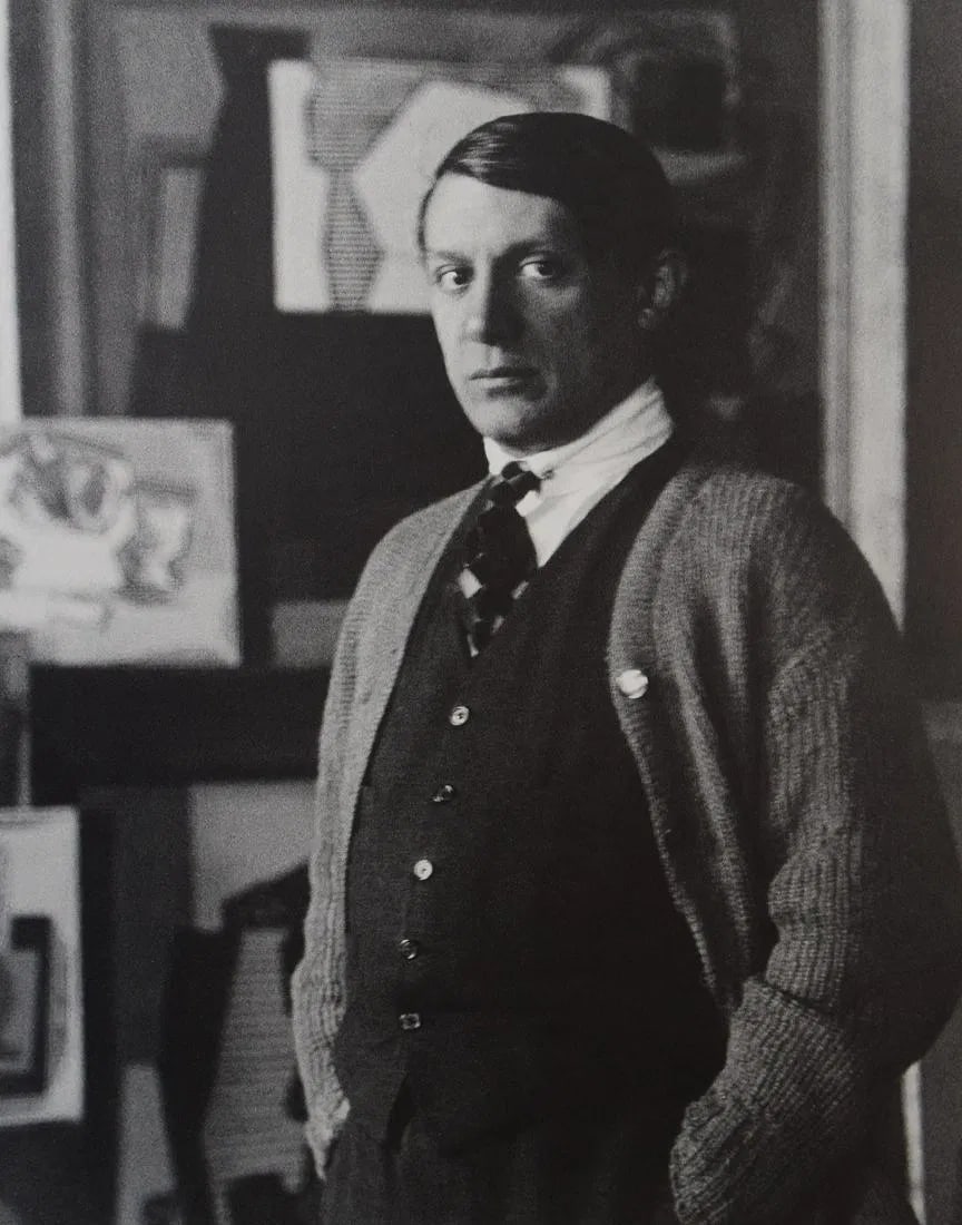 MAN RAY (1890-1976): Picasso Printed in colors mounted on archival board 10 3/8" x 8"