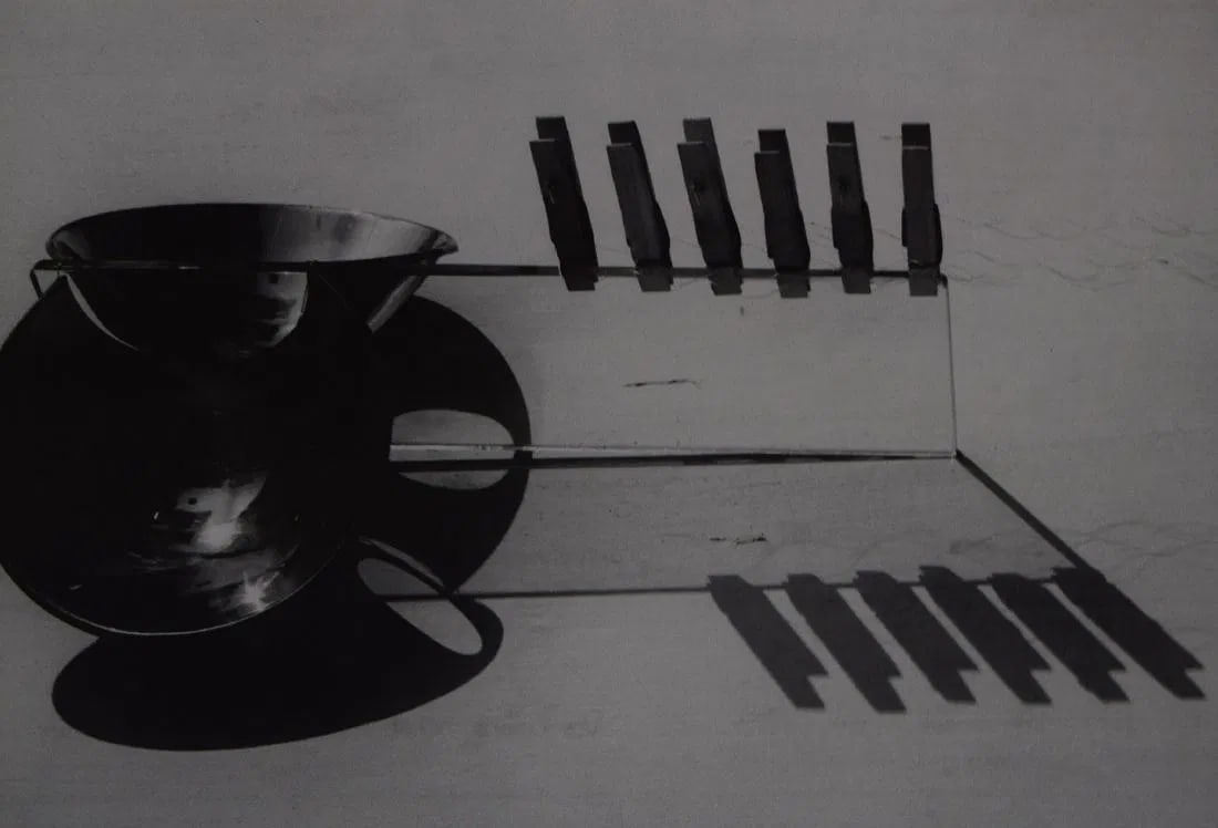 MAN RAY (1890-1976): Shadows, Printed in colors mounted on archival board 7" x 10 3/8"