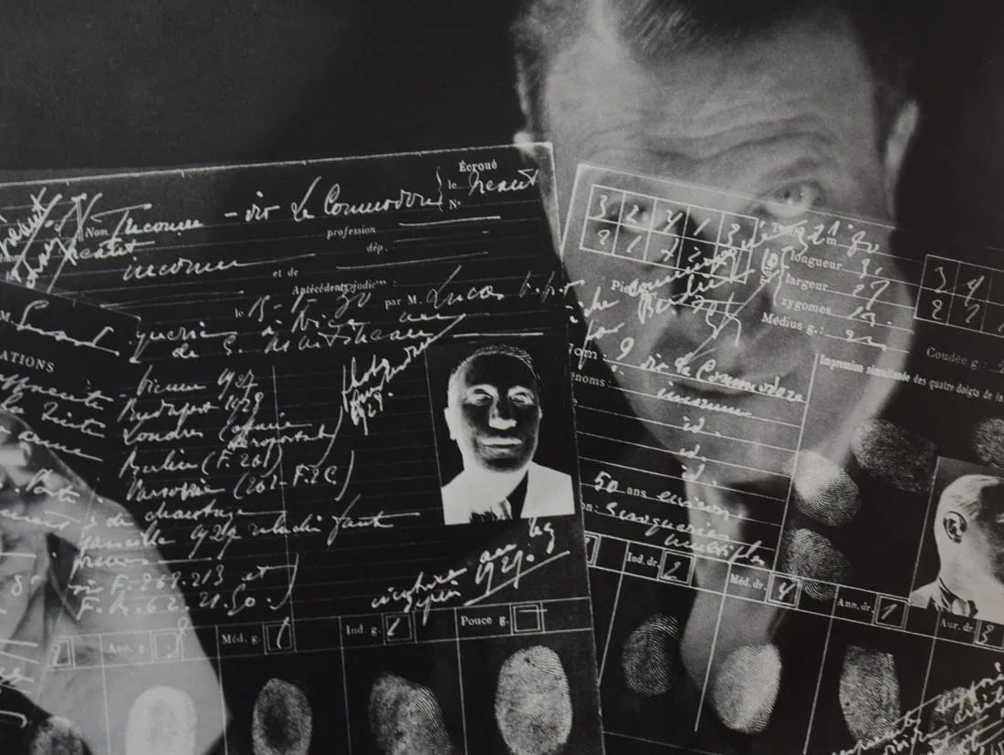 MAN RAY (1890-1976): Superposition, Printed in colors mounted on archival board 7 5/8" x 10 3/4"