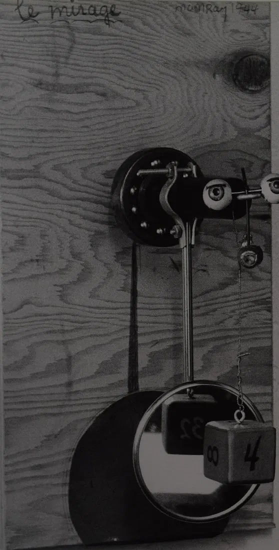 MAN RAY (1890-1976): The Mirage, Printed in colors mounted on archival board 10 1/2" x 7"