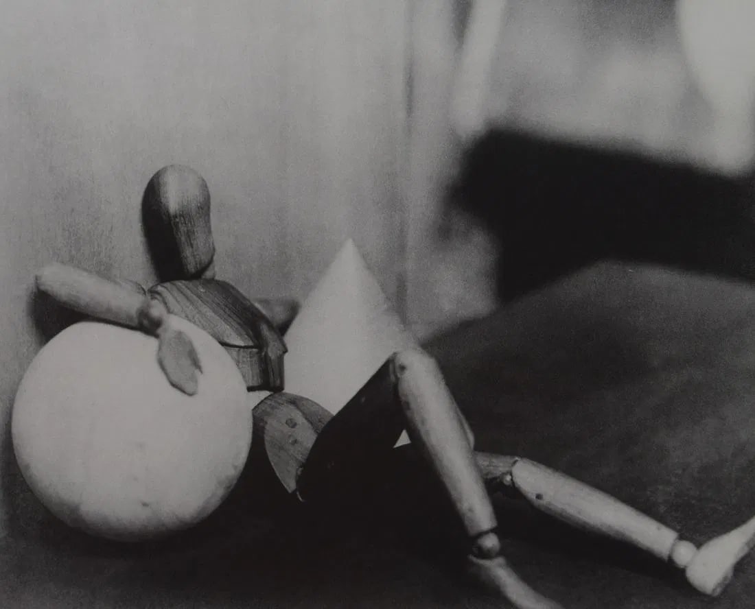 MAN RAY (1890-1976): Tierd Mannequin, Printed in colors mounted on archival board 9" x 10 3/8"