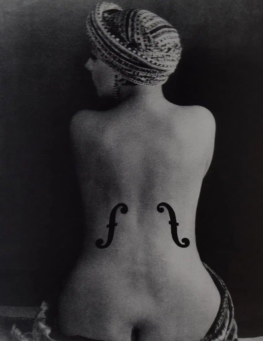 MAN RAY (1890-1976): Violin dIngres, Printed in colors mounted on archival board 10 1/2" x 8"