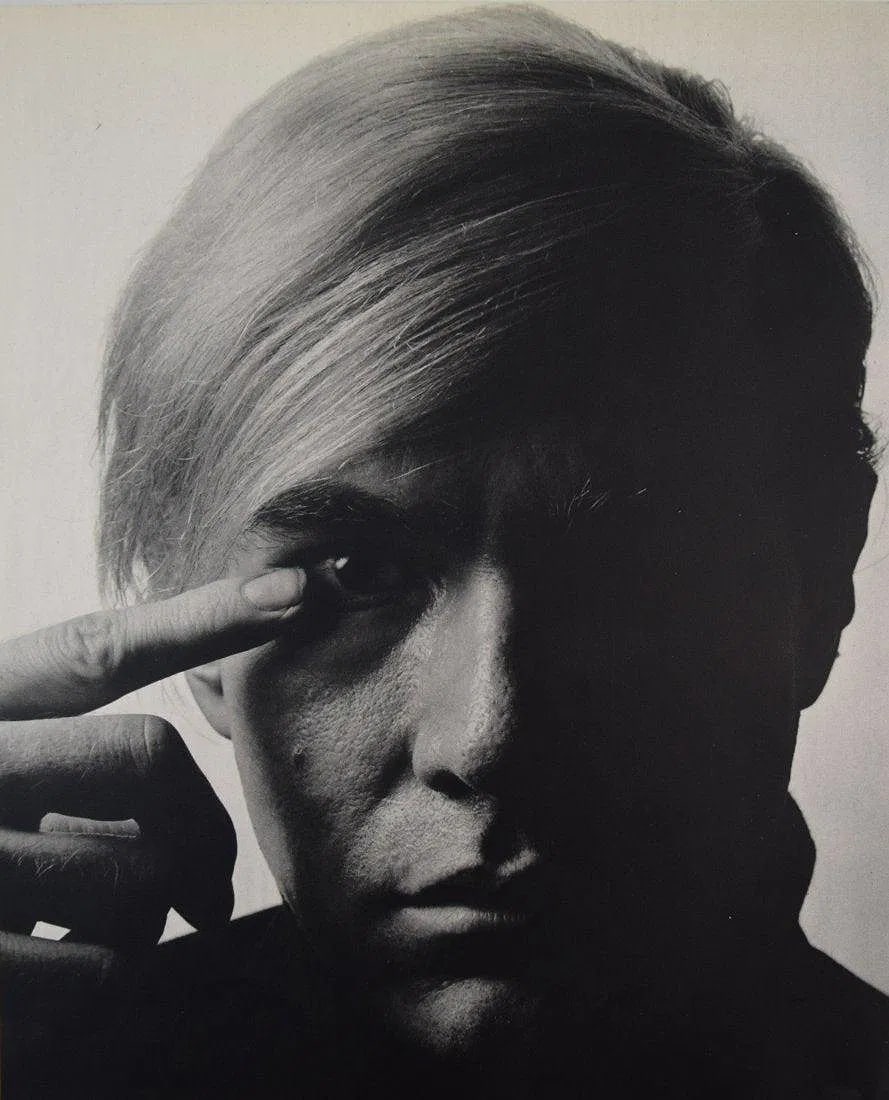 PHILIPPE HALSMAN 1906-1979: Andy Warhol, Printed in colors mounted on archival board 11" x 9"