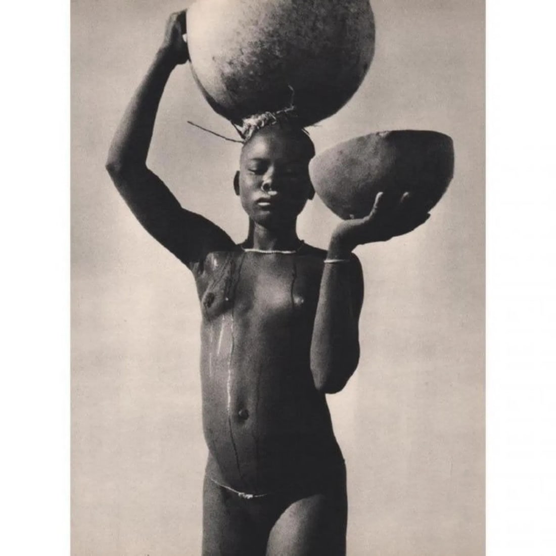 BERTRAND LEMBEZAT (1913-1986): Mundang of Kaele, North Cameroon, Printed in colors mounted on archival board 11" x 8"