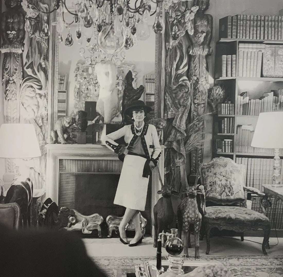 CECIL BEATON (1904-1980): Coco Chanel, 3I rue Cambon, Paris, Printed in colors mounted on archival board 10 1/4" x 10 1/8"