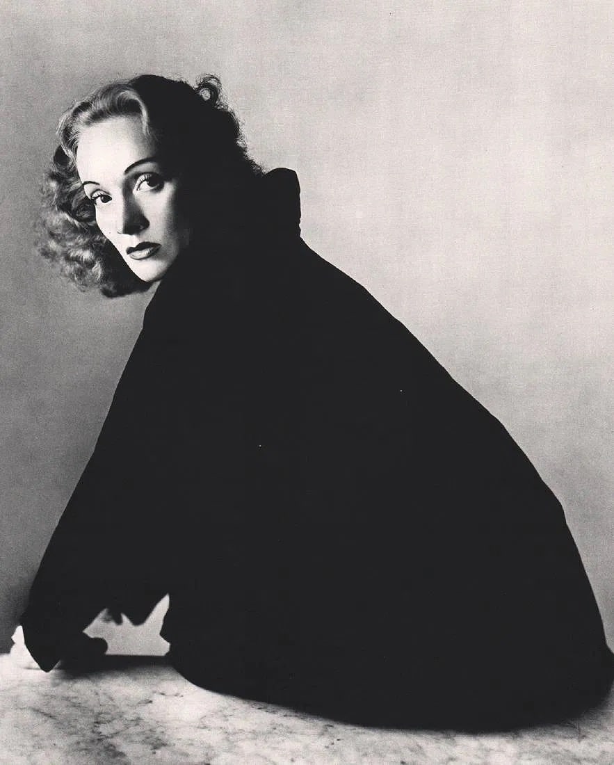 IRVING PENN (AMERICAN) PRINT ON PAPER: Irving Penn (American) Print on Paper. Marlene Dietrich. Printed in Switzerland in 1960s. Measures 8.25 x 10.00 inches. Gravure.