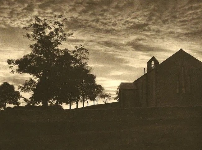 E.O. HOPPE (BRITISH) PRINT ON PAPER: E.O. Hoppe (British) Print on Paper. Scottish Sunset. Printed in Germany in 1926. Measures 8.25 x 6.00 inches. Copperplate.