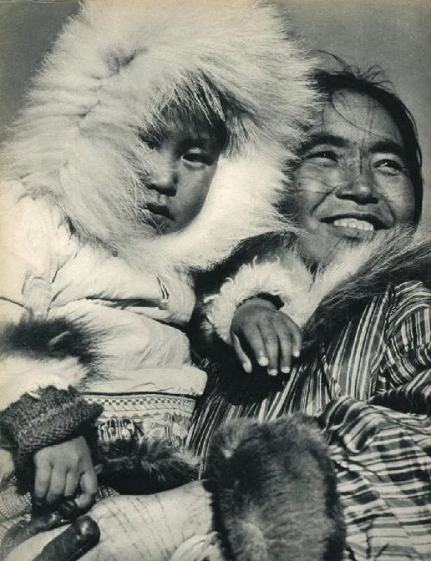 MARGARET BOURKE-WHITE (AMERICAN) PRINT ON PAPER: Margaret Bourke-White (American) Print on Paper. Arctic Madonna. Printed in USA in 1939, Published by Beck Engraving, Pennsylvania. Measures 8.50 x 10.50 inches.