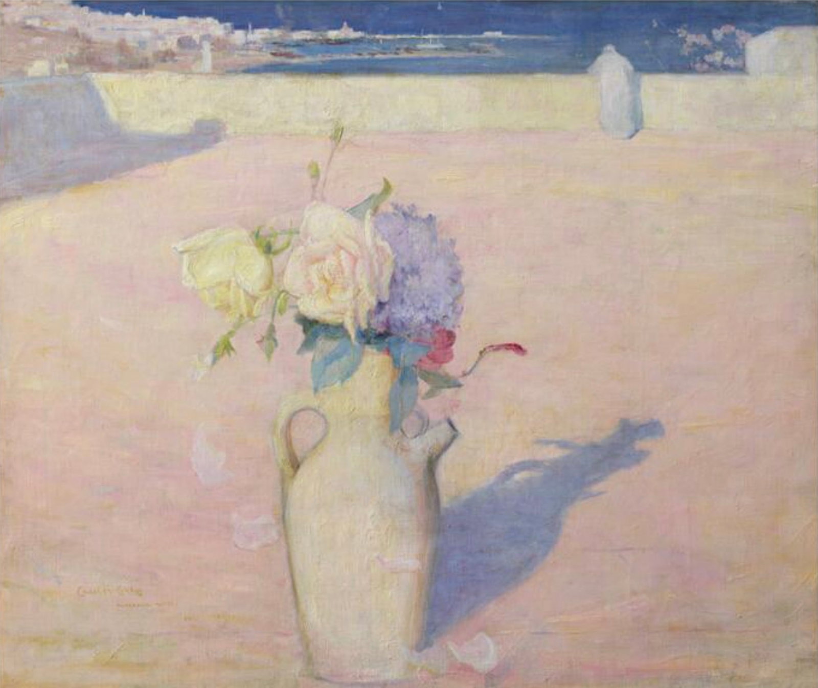 AFTER CHARLES CONDER (AUSTRALIAN) PRINT ON PAPER: After Charles Conder (Australian) Print on Paper. The Hot Sands, Mustapha, Algiers (1891). Measures 34.50 x 29.00 inches.
