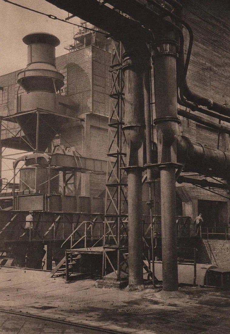 E.O. HOPPE (BRITISH) PRINT ON PAPER: E.O. Hoppe (British) Print on Paper. Dry Coke Cooling System. Printed in Germany in 1930. Measures 5.50 x 7.75 inches. Gravure.