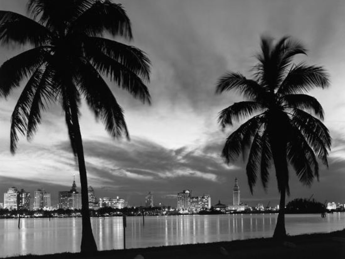 MIAMI SKYLINE PHOTO PRINT: Miami Skyline Photo Print. Measures 46.00 x 34.00 inches.