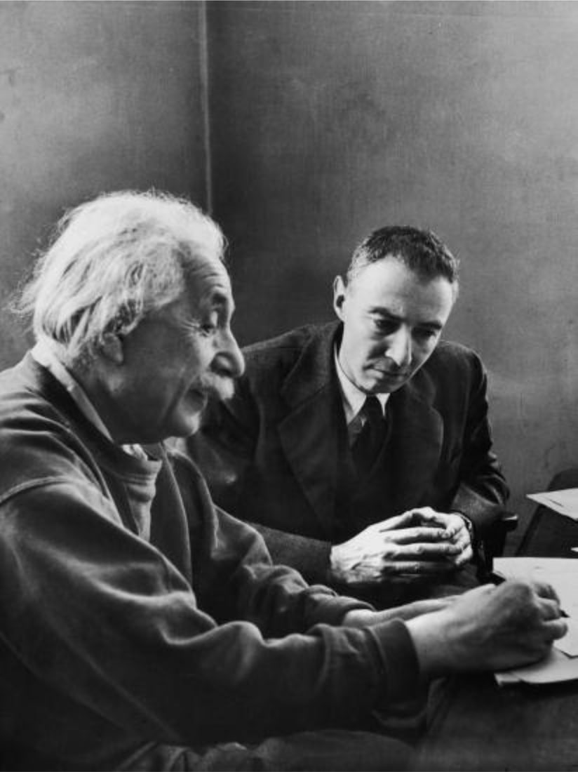 ALBERT EINSTEIN AND J. ROBERT OPPENHEIMER PRINT ON PAPER (1 of 1)