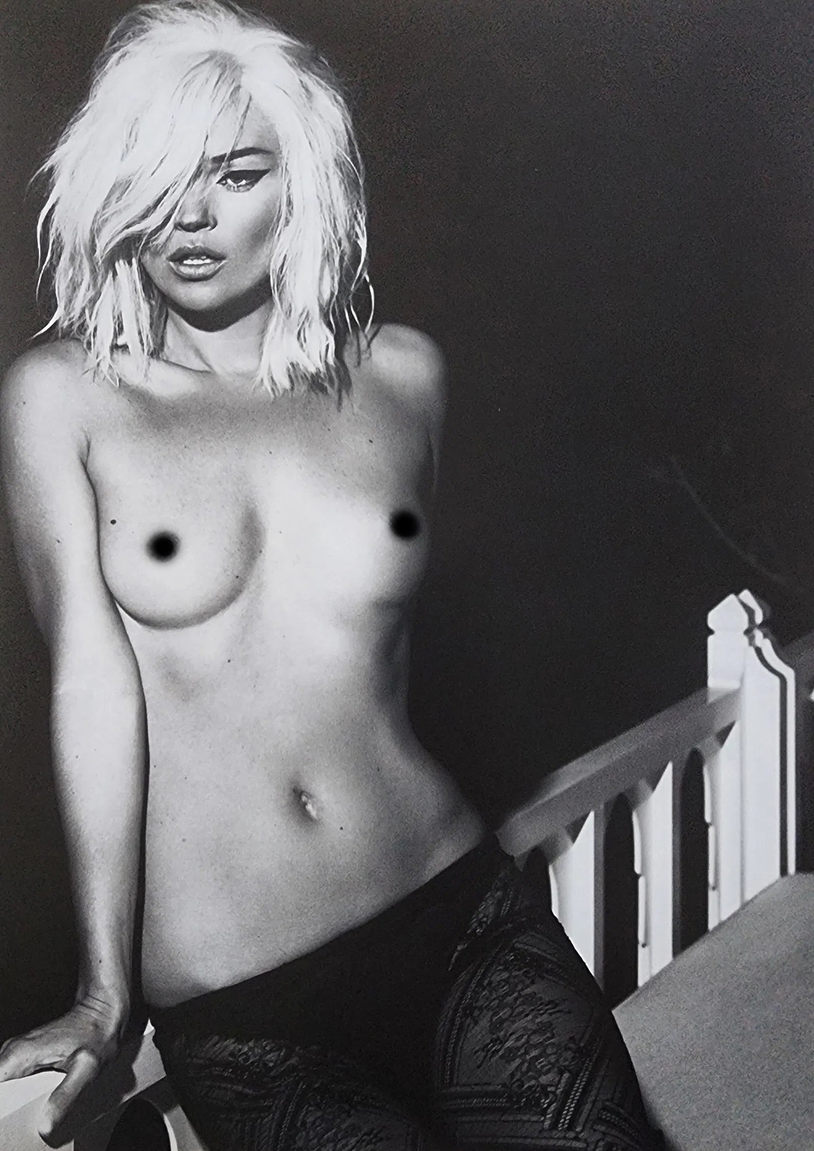 KATE MOSS (BRITISH) PRINT ON PAPER: Kate Moss (British) Print on Paper. Exquisite Beauty (2012). Printed in 2012 in Italy. Measures 13.50 x 9.50 inches. Heliogravure.