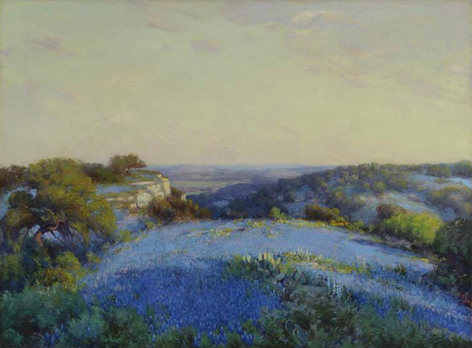 AFTER JULIAN ONDERDONK (AMERICAN) PRINT ON PAPER: After Julian Onderdonk (American) Print on Paper. Near San Antonio (ca. 1918). Measures 36.25 x 26.50 inches.