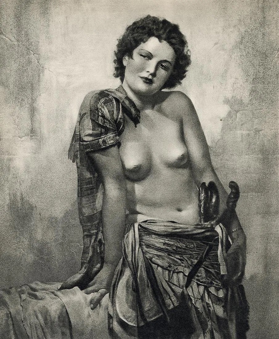 WILLIAM MORTENSEN (AMERICAN) PRINT ON PAPER: William Mortensen (American) Print on Paper. Stamboul. Printed in USA in 1943. Measures 8.30 x 10.10 inches. Gravure.