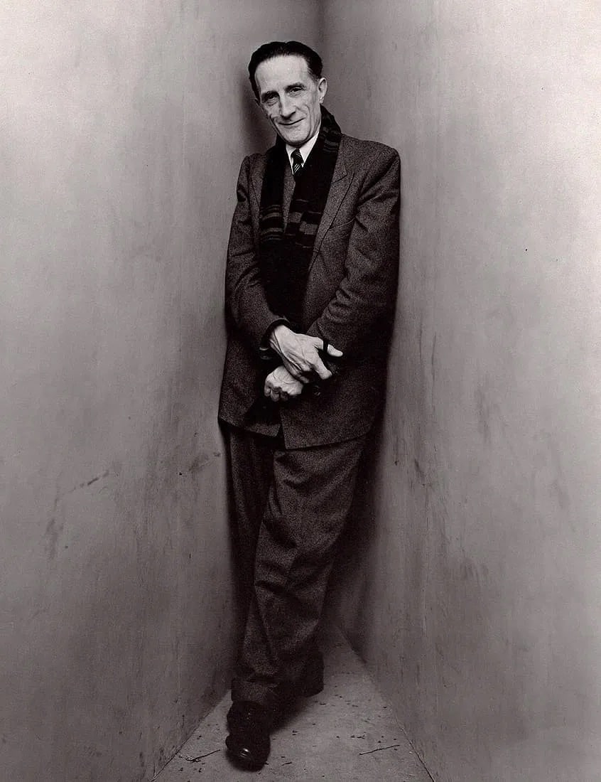 IRVING PENN (AMERICAN) PRINT ON PAPER: Irving Penn (American) Print on Paper. Marcel Duchamp, New York (1948). Printed in USA in 1980s. Measures 10.00 x 7.50 inches..