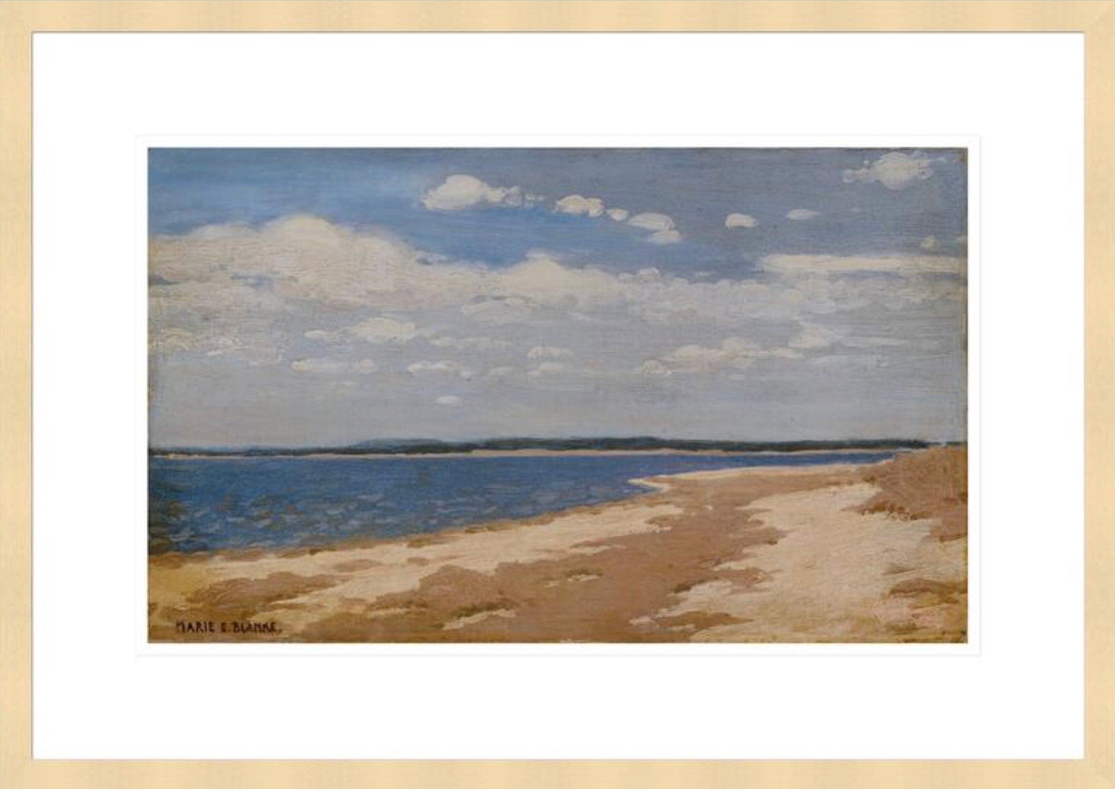 AFTER MARIE ELSA BLANKE (AMERICAN) PRINT ON PAPER: After Marie Elsa Blanke (American) Print on Paper. A Bit of Beach (1899). Measures 21.00 x 15.00 inches.
