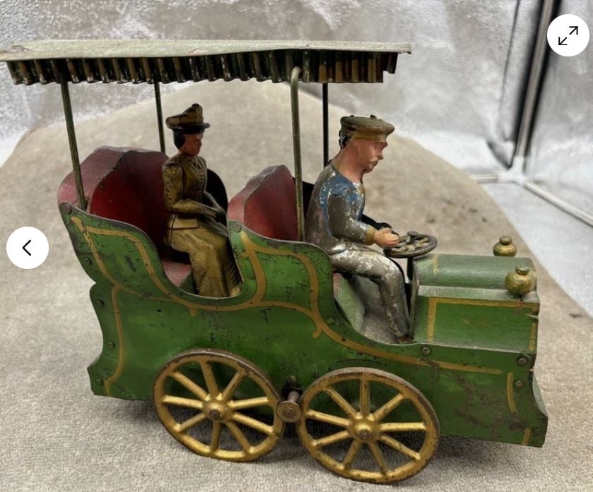 D.P. Clark “Hill Climber” Friction Toy Car with Driver & Passenger – Original Paint (1 of 6)
