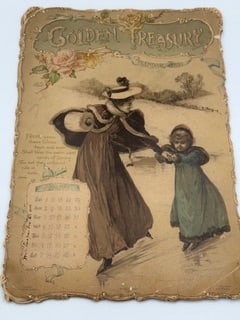 Complete Set of 12 Antique Calendar Prints, C.P. Dutton & Co., 1904, Printed in Bavaria (1 of 18)