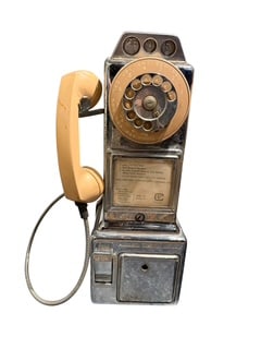 Vintage Automatic Electric Pay Phone – Coin Operated Wall Telephone – Northlake, IL (1 of 9)