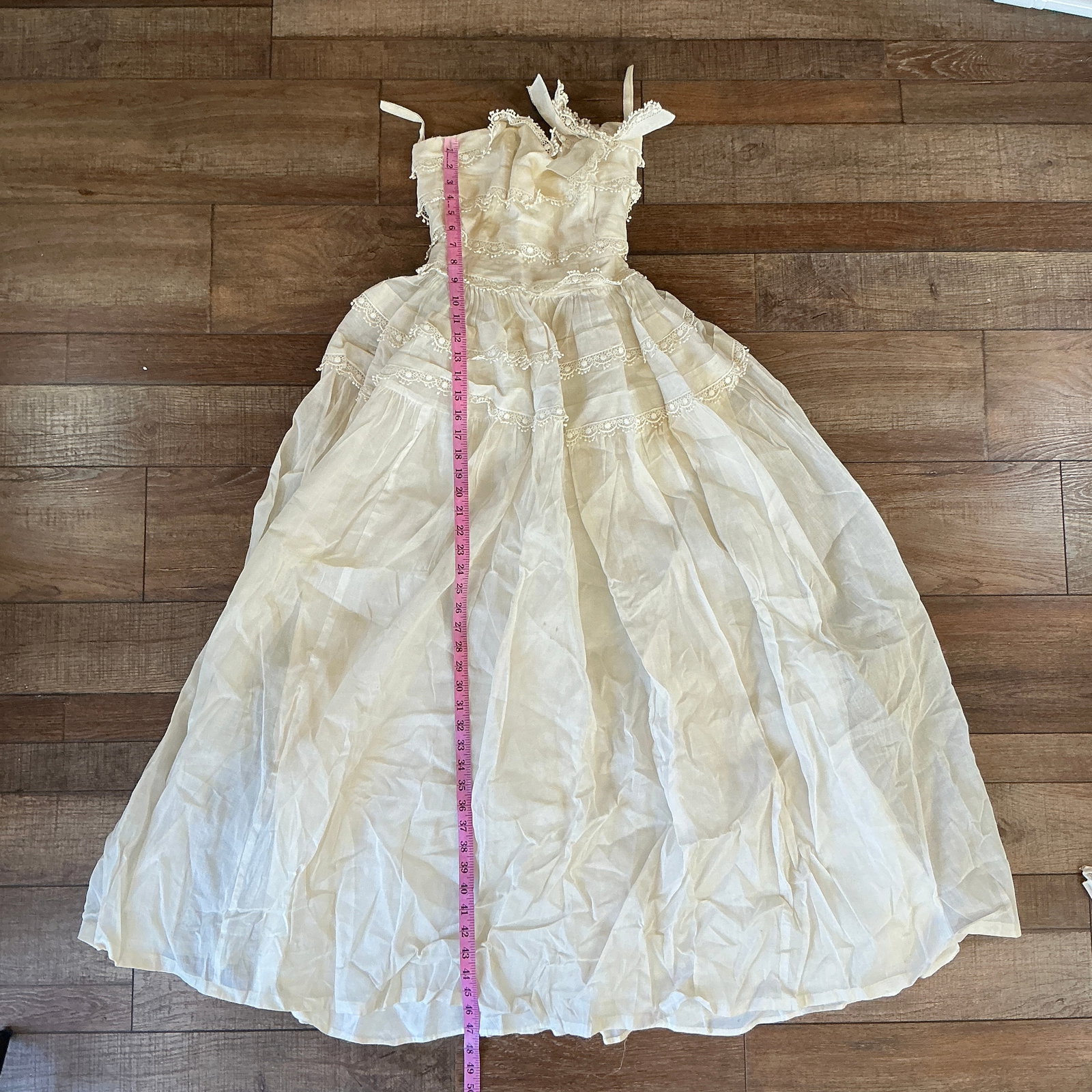 Vintage Mid-Century Lace Sheer Garment w/ Crinoline, Estate Collection (1 of 8)