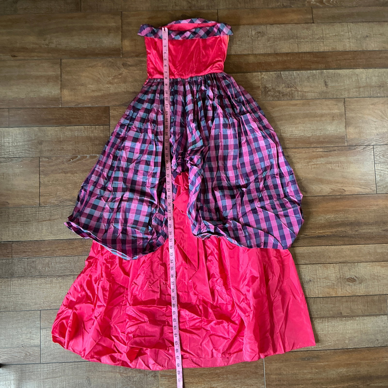 Vintage 80s Strapless Taffeta Prom Gown (1 of 7)