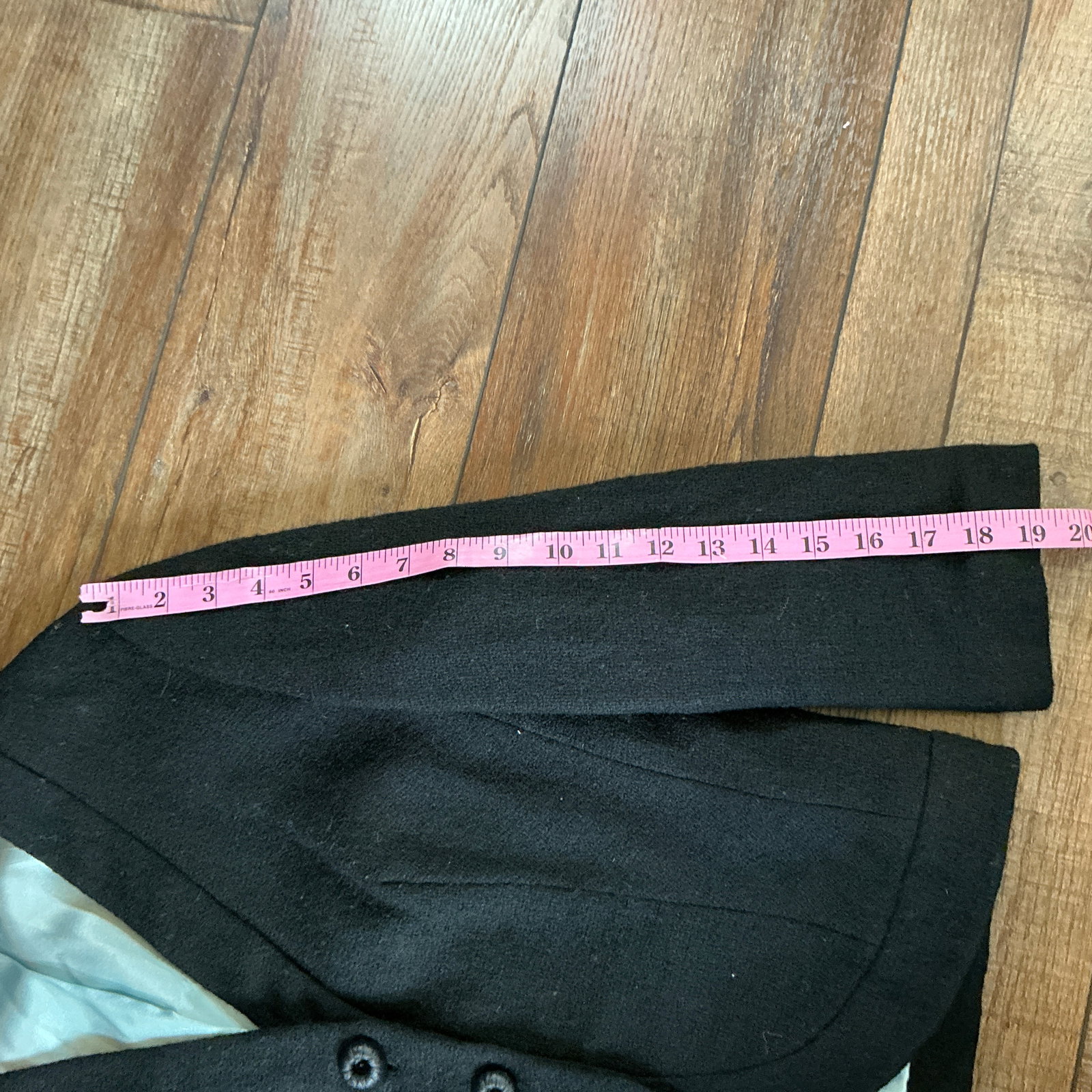 Vintage Sandra Sage Black Cropped Jacket – Satin Lined, Three-Button Front - 4