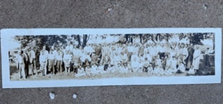1927 Fairview Missouri Reunion Panoramic Photograph E A Rumbaugh Monett MO (1 of 7)
