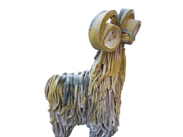 Annette Casey Snowdles Ram Sculpture Studio Pottery Textured Ceramic Sheep (1 of 9)