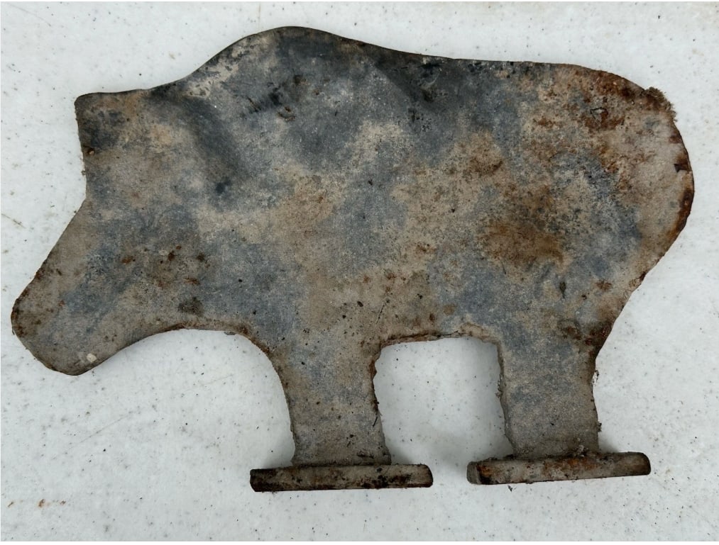 Antique Sheet Steel Pig / Boar Shooting Target Folk Art Primitive Fairground Target (1 of 1)