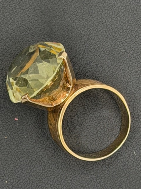 14K Gold Ring with 28.28 Ct. Natural Citrine Quartz With Appraisal (1 of 6)