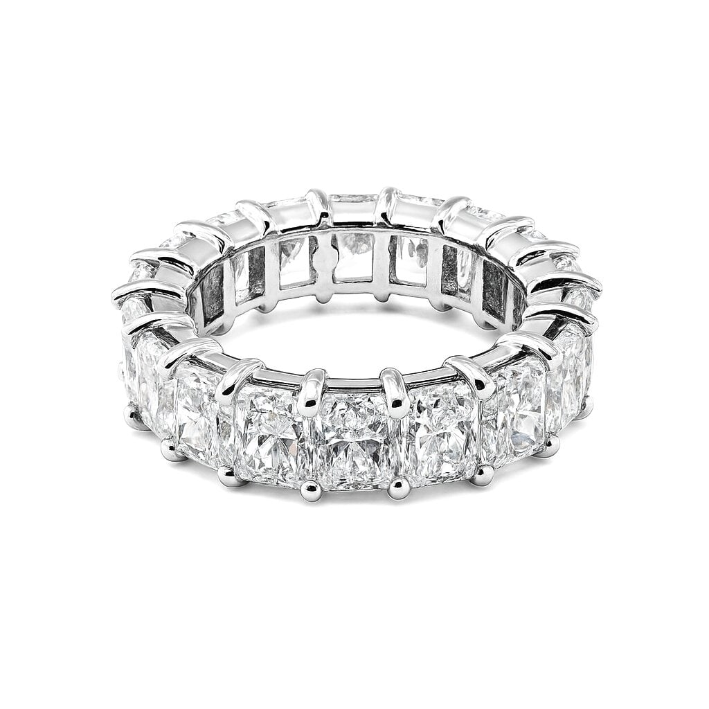 Lab Grown Diamond Radiant Eternity Band 7.25 CTS 14K D-E VVS1-VVS2 (1 of 4)