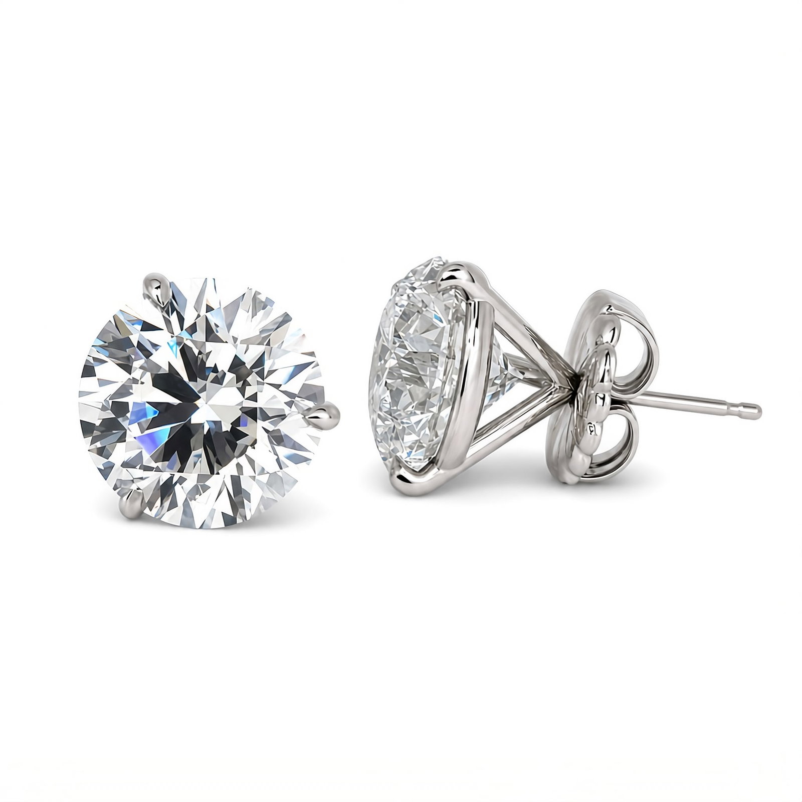 IGI Certified Lab Grown Diamond Stud Earrings 10.15 Carats 18K (1 of 1)
