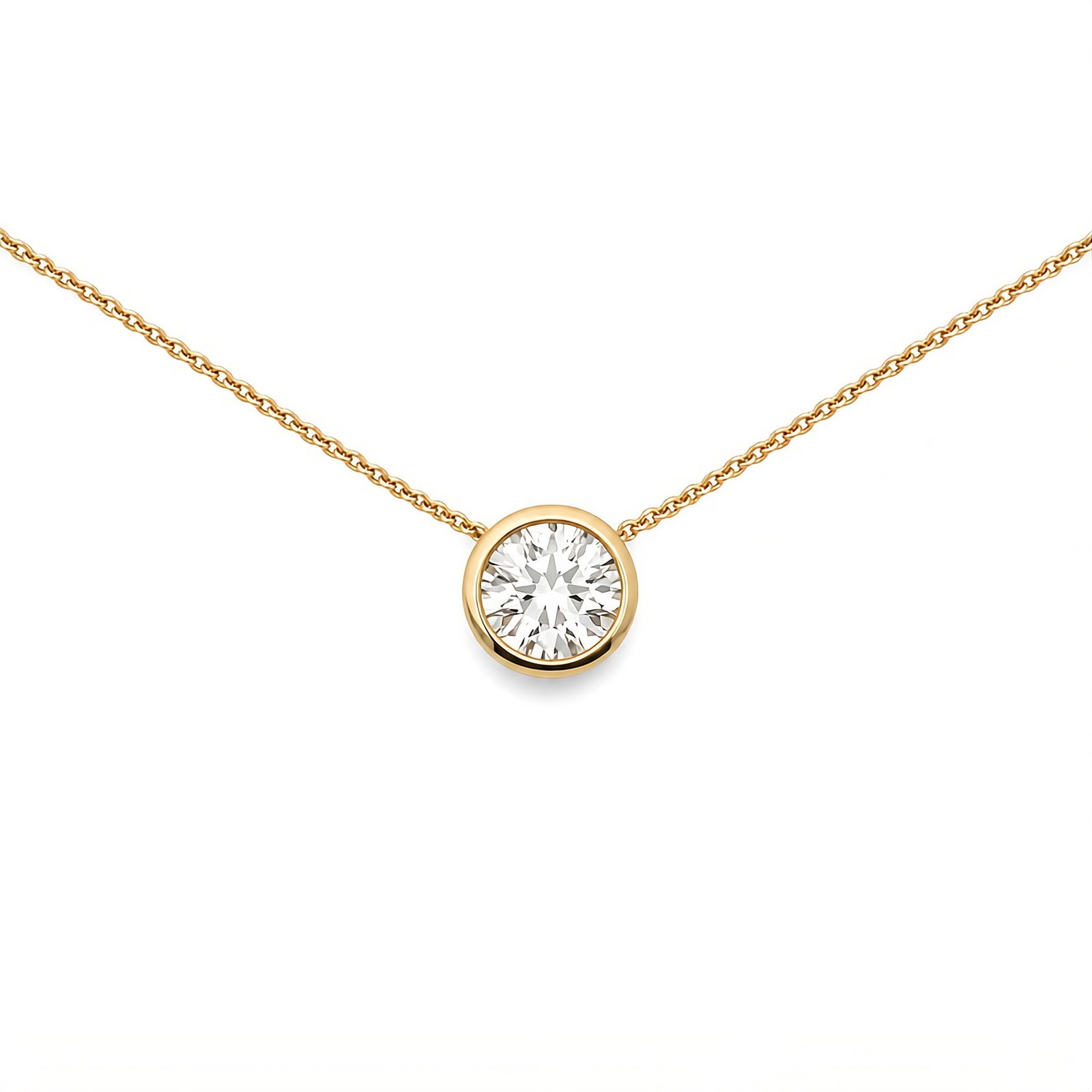 IGI Certified Lab Grown Diamond Solitare Pendant Necklace 2.50 Carats 14K (1 of 2)