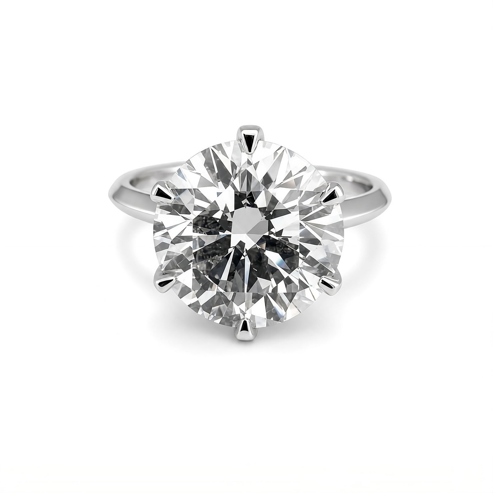 IGI Certified Lab Grown Round Brilliant Solitare Engagement Ring 7.04 Carats 14K (1 of 3)