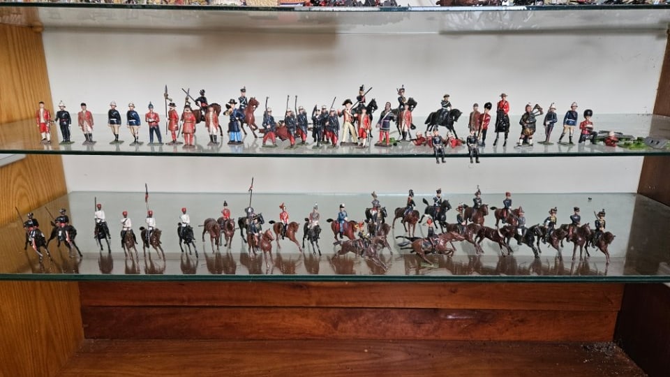 Lot of Antique Handpainted Metal Soldiers of Various Eras. (1 of 16)