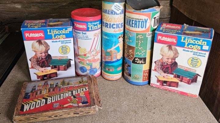 Group of Vintage Blocks and Building Toys in Original Packages (1 of 7)